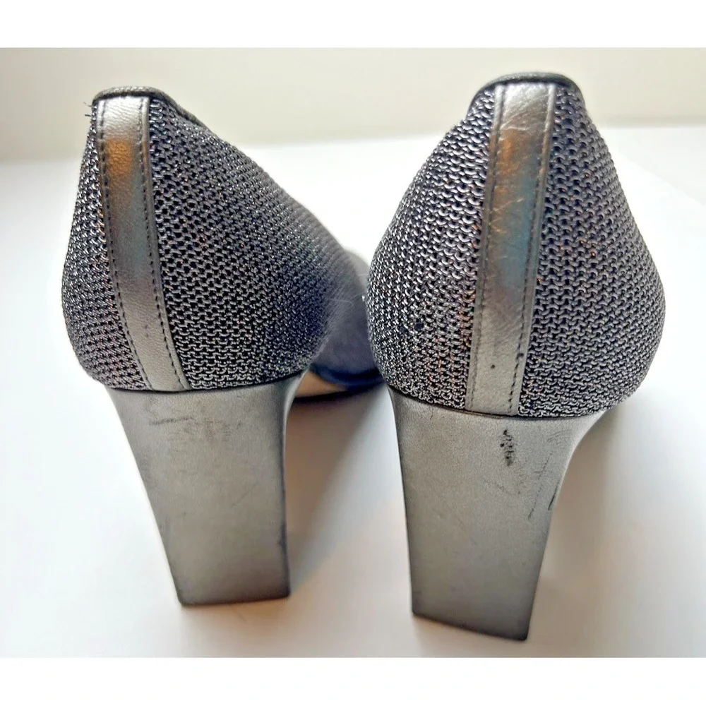 Prevata Made in Italy Women's Pewter/Black Metallic Pumps w/ 3